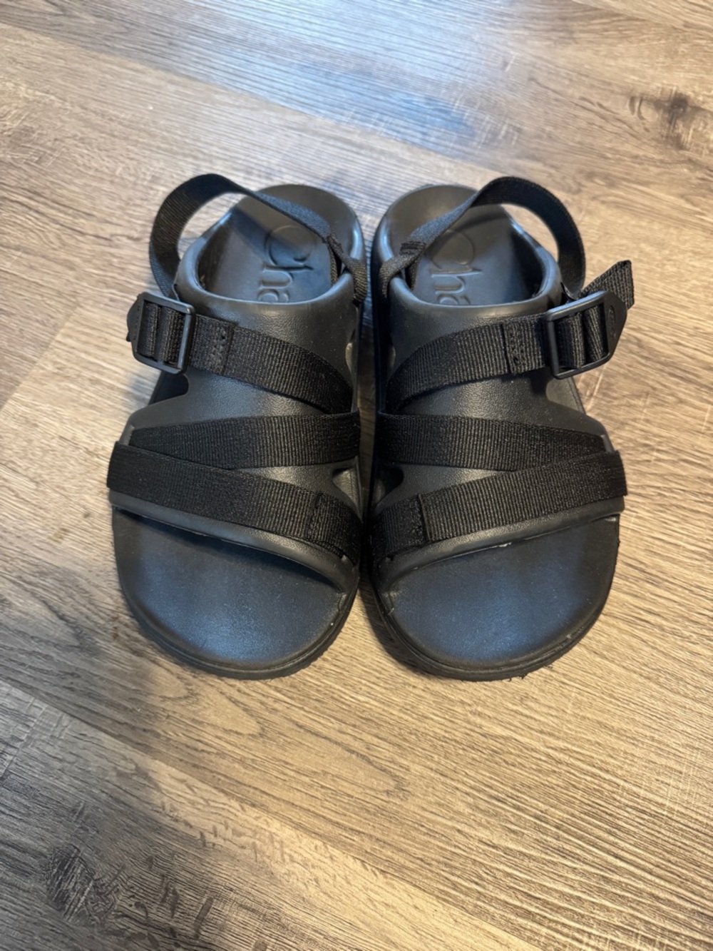 Chaco Black Strappy Adjustable Sandals